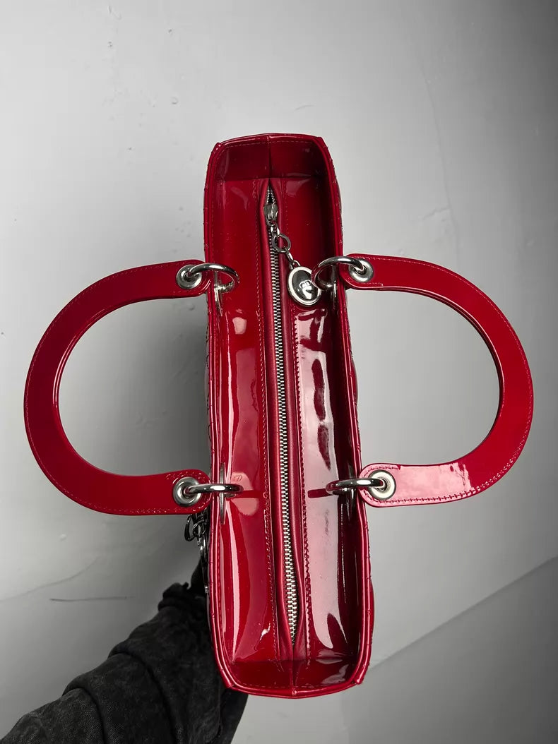 Dior Dior Lady Dior patent leather red