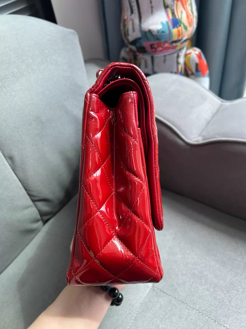 Chanel Chanel cf maxi red patent leather 14