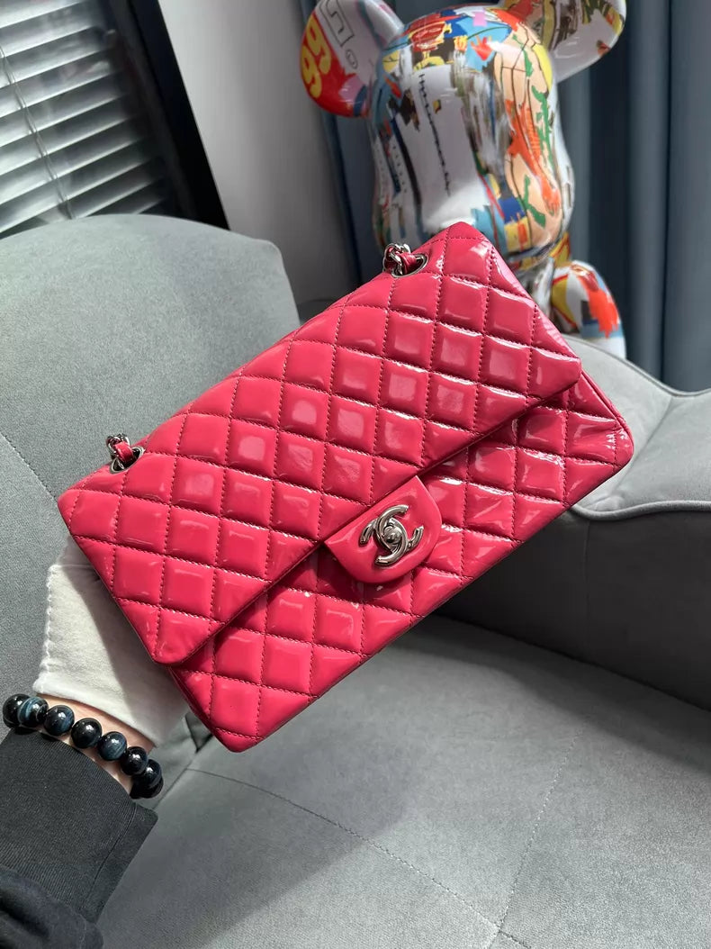 Chanel Chanel cf medium hot pink patent leather 19