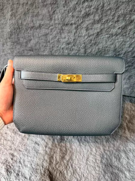 Hermes Hermes Kelly clutch green black