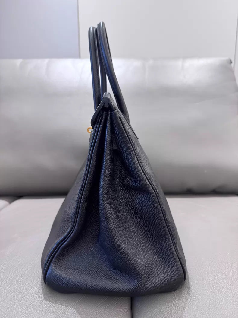 Hermes爱马仕Birkin黑色金扣35尺寸Epson皮T