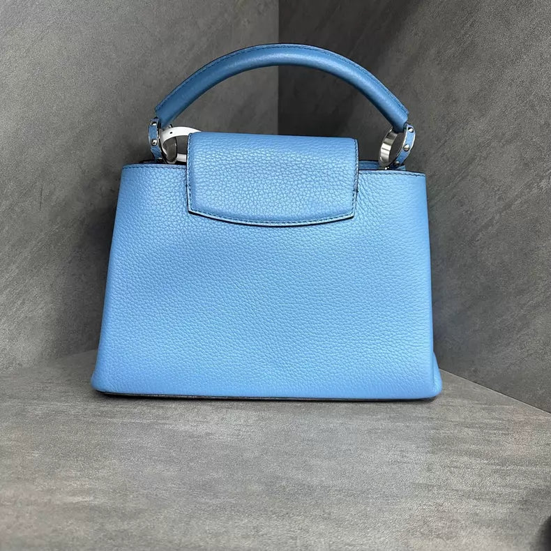 Lv cap BB 27cm blue silver hardware silver hardware 14