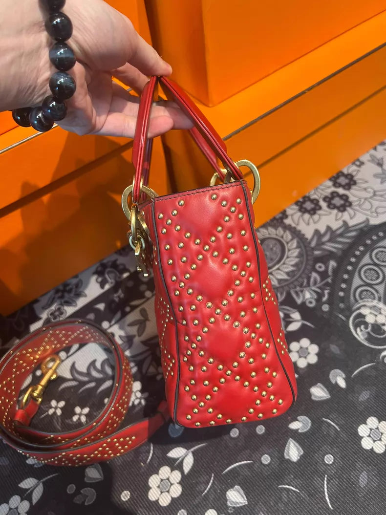 Dior Dior Lady Dior red gold hardware 17