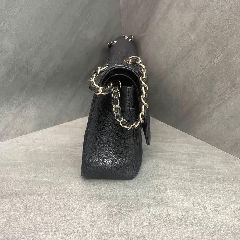 Chanel leather cf jumbo chain bag 30cm