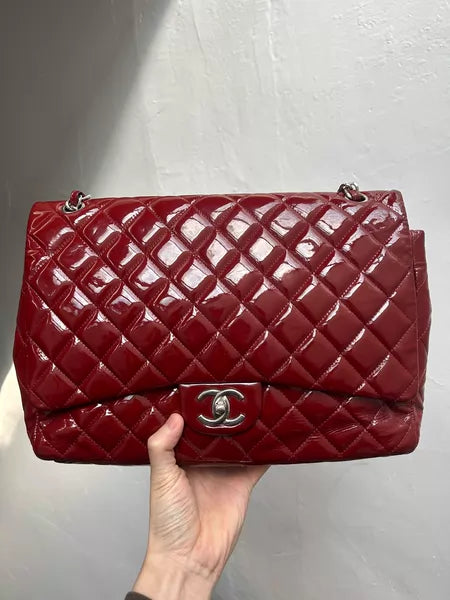 CHANEL Chanel CFMaxi patent leather red