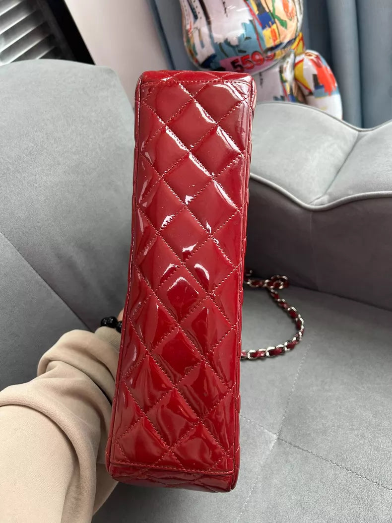 Chanel Chanel cf maxi red large patent leather 15
