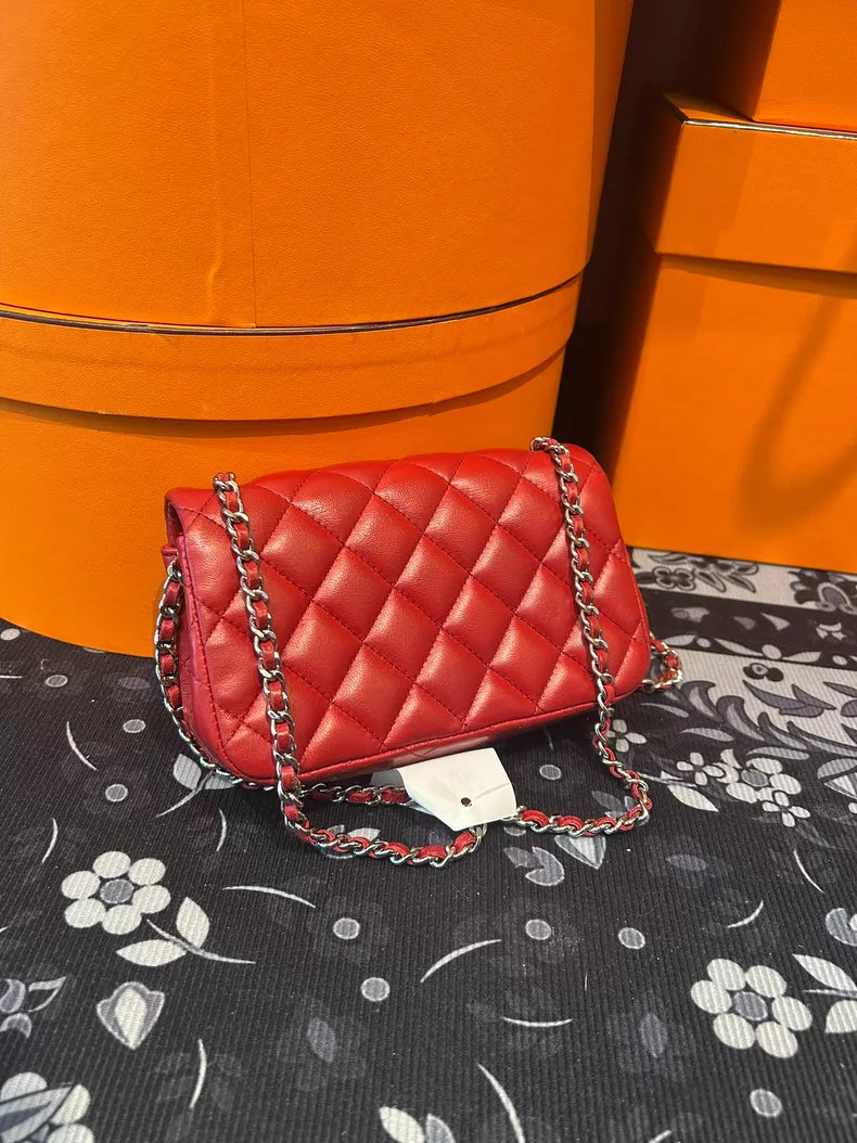 Chanel Chanel cf mini red lambskin 17