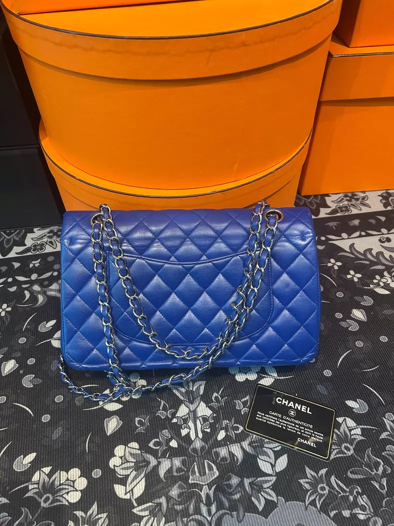 Chanel Chanel cf medium lambskin blue 13