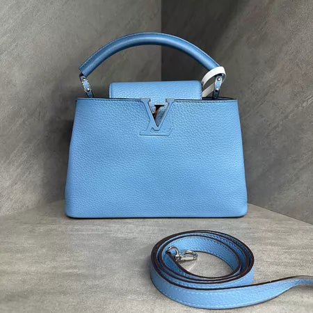 Lv cap BB 27cm blue silver hardware silver hardware 14