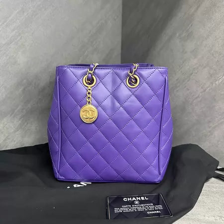 Chanel Chanel 20A purple gold hardware leather