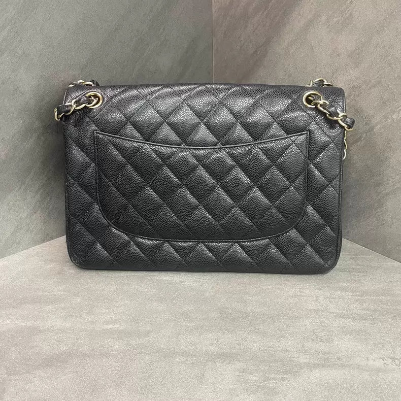 Chanel leather cf jumbo chain bag 30cm
