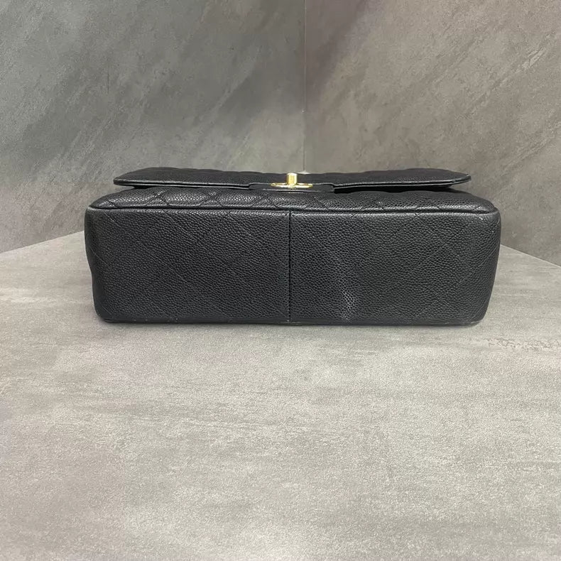 Chanel leather cf jumbo chain bag 30cm