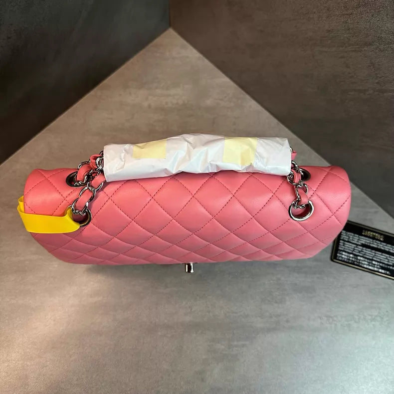 Chanel cf medium pink lambskin 18