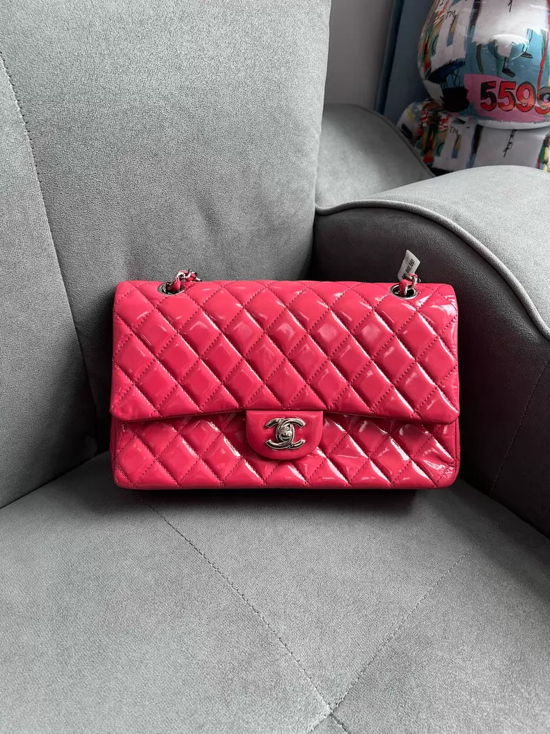 Chanel Chanel cf medium hot pink patent leather 19