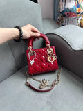 Dior Dior Lady Dior patent leather red gold hardware 20