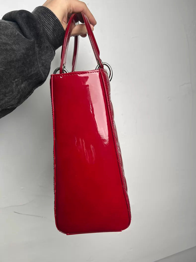 Dior Dior Lady Dior patent leather red
