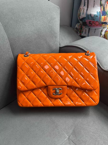 9899 Chanel Chanel cf jumbo patent leather