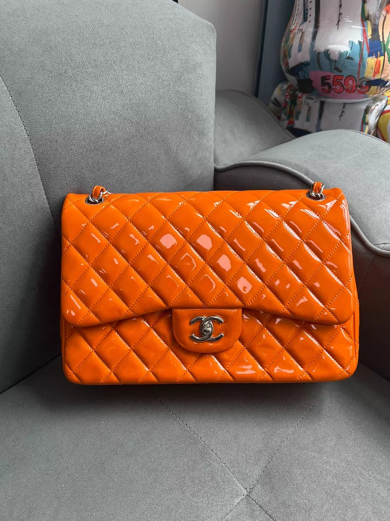 9899 Chanel Chanel cf jumbo patent leather