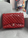 Chanel Chanel cf maxi red large patent leather 15