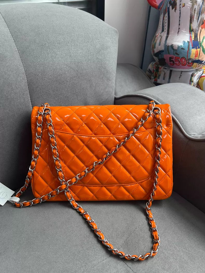 9899 Chanel Chanel cf jumbo patent leather