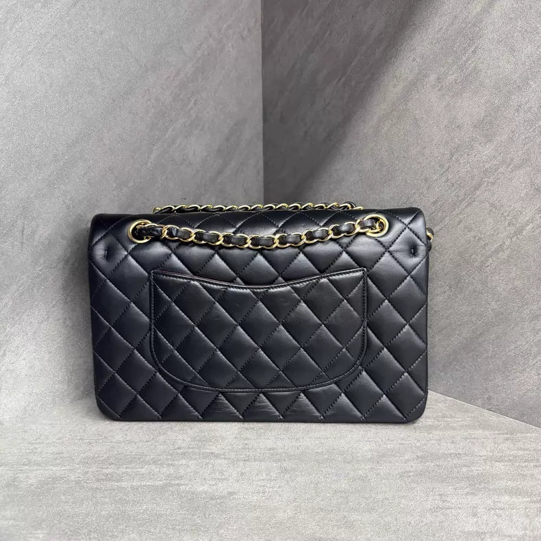 Chanel/ Chanel CF medium black gold hardware lambskin 29