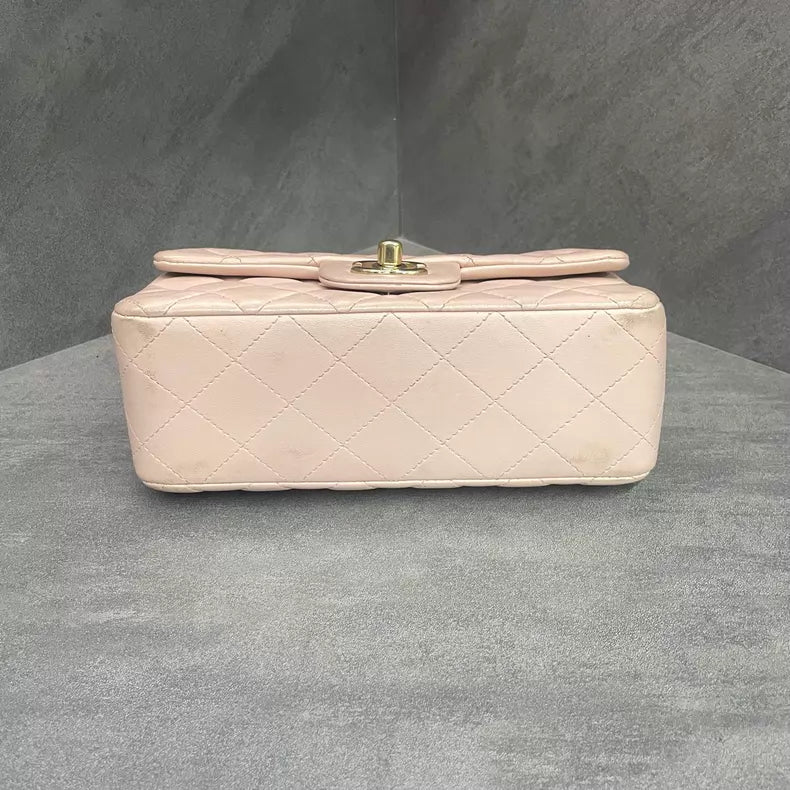 Chanel/ Chanel mini cf pink lambskin 23