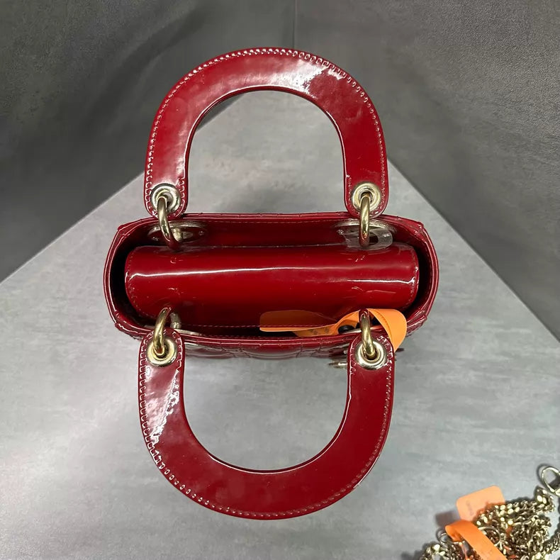 Dior Dior Lady Dior patent leather 3 gold hardware 17
